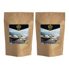 HAF® Premium Totes Meer Badesalz für empfindliche & trockene Haut | Meersalz 100% naturrein aus Jordanien für den Stressabbau | Mineralsalz für guten Schlaf & zur Körperpflege | 2 kg in Beuteln