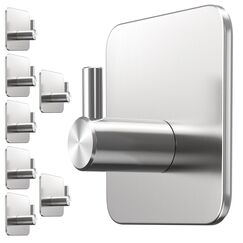 Menz Handtuchhalter ohne Bohren, 8 Haken im Set – Wasserfeste Klebehaken, Edelstahl Handtuchhaken für Bad, hochwertige Haken selbstklebend, Badezimmer Handtuchhalter mit hoher Tragkraft