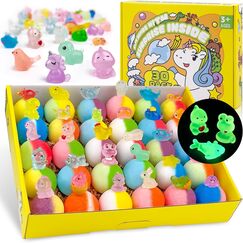 BadBomben für Kinder mit Spielzeug innen, 30 PCS Natrual und organische Blase Bad Bomben mit Glow-in-the-Dark Überraschung innen, perfekte handgemachte Geburtstag Halloween Weihnachts geschenk für Jun