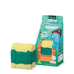 Kneipp naturkind Badeüberraschung Abenteuerschatz - Sprudelnde Badekugel für Kinder mit Überraschung - Badespass Badeüberraschung Schatzkiste mit Knetseife zum Spielen und Reinigen - 1 Stück