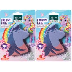 Kneipp naturkind Einhornliebe Farbsprudelbad - mit viel Liebe speziell für Kinder entwickelt - bewahrt die zarte Kinderhaut vor dem Austrocknen - mit Erdbeerduft - 1 Stück (Packung mit 2)