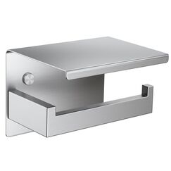 Aikzik Toilettenpapierhalter, Klopapierhalter ohne Bohren, Toilettenpapierhalter mit Bohren, Edelstahl Klorollenhalter Wandmontage, Wc Papier Halterung Rollenhalter mit Kleber für Badzimmer, Silber