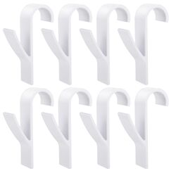 Fentar 8 Stück Haken für Handtuchheizkörper, Stark Heizkörperhaken Weiß, Rundheizkörper Haken, Heizkörperhandtuchhalter, Heizkörperhaken, Bademantelhaken für Alle Standard Heizkörper