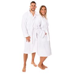 Lavea® Mexico – Bademantel Damen & Herren aus 100% Baumwolle – weicher Frottee Morgenmantel mit Kapuze, Unisex Design, Ideal für Sauna & Zuhause, saugstark & pflegeleicht