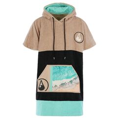 WAVE HAWAII Bade-Poncho Damen & Herren “Ericeira”, Größe M, 160-190cm, 95% Baumwolle Surf-Poncho Erwachsene, Frottee-Handtuch mit hoher Wasserabsorption, Umziehhilfe, Made,n Portugal