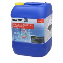 Höfer Chemie Chlor Flüssig 1 x 25 kg - Pool Flüssigchlor mit 13 bis 15% Aktivchlorgehalt zur Poolpflege und Wasserdesinfektion - Made in Germany
