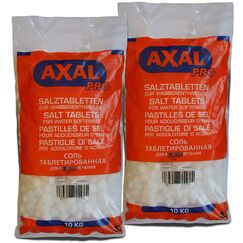 Axal Pro Regeneriersalz 2X 10kg | Salztabletten für Wasserenthärtungsanlagen Entkalkungsanlagen Pools | Effiziente Kalkvermeidung Wasserenthärtung
