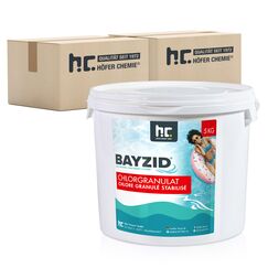Höfer Chemie Chlorgranulat für Pool 8 x 5kg - 56% Aktivchlorgehalt zur Schnellen Anhebung des Chlorgehaltes - Bekämpft Keime & Bakterien - Leicht Löslich Schwimmbad
