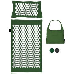 LifeGoods ECO Akupressurmatte Mit Kissen - Akkupressmatte - Akkupressurmatte+ - Akupressur Matte - Akupunktur Matte - Massagematte - Rücken - Stachelmatte - Fakirmatte - Nagelmatte - Acupressure Mat