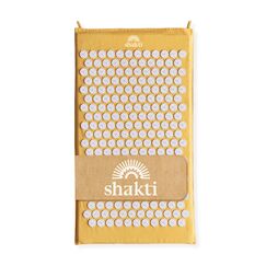 ShaktiMat [Das Original seit 2007] Akupressurmatte zur Entspannung für Rücken, Nacken, Füße, Ethische Handarbeit, GOTS-zertifizierte Bio-Baumwolle, Gelb