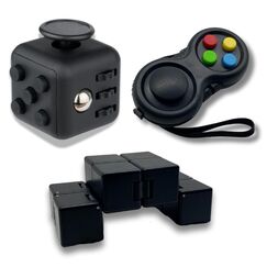 Yeefunjoy 3Pcs Anti-Stress Würfel Spielzeug, Infinity Cube, Fidget Pad Controller, Dekompression Spielzeug, Tötungs Zeit Zappeln Spielwaren für Kinder und Erwachsene Stressaubbau bei Nervösität
