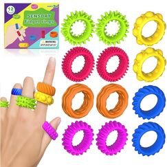 JoyJoyful Fidget Ring Toys für Kinder Erwachsene, 12 Stück Sensorik Autismus für Spielzeug, Anti Stress Autismus Spielzeug, Fidget Squishy Toy Anxiety ADHD Toys, Beruhigend Bei Stress Angst