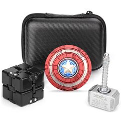 Thor Hammer Fidget-Spielzeug-Set mit Unendlichkeitssymbol, Fidget Cube Block Flippy Kette, Fidget Hammer, Schild, Fidgit Spinner, Anti-Stress-Anspannung, Geschenk für Teenager, Kinder, ADHS, Autismus
