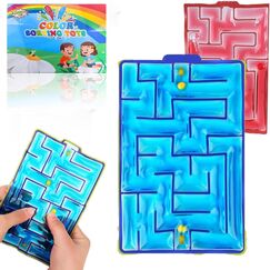 JoyJoyful 2 Stück Labyrinth Spiel Sensorik Spielzeug, GelgefüLlte Anti Stress Autismus Spielzeug für Kinder Jugendliche, Fidget Squishy Toy Anxiety ADHD Toys, Beruhigend Bei Stress Angst(Rot & Blau)