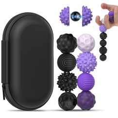 Magnetische Sensorik Bälle, Magnetisches Zappelspielzeug, Anti-Stress Spielzeug aus Silikon, Sensorisches Tastspielzeug, Magnetische Tischspiele, geeignet für Büro, Zuhause und Partys ( Lila+Schwarz )