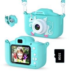 Kinder Kamera, 2.0”Display Digitalkamera ，Geschenke für 3 4 5 6 8 7 9 10 11 12Jahre Jungen und mädchen, 1080P HD Anti-Drop Fotoapparat Kinder für Geburtstagsgeschenk Weihnachten Spielzeug