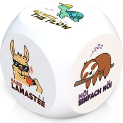 GLÜCKSGUT® Anti-Stress-Würfel | Chill Out | Lustiger Stresswürfel | 6 Motive, Geschenkbox & Anleitung | Spielzeug für Stressabbau, Kollegen & Büro Geschenk