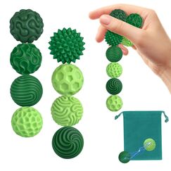 Zingbee 8 Stück Magnetische Fidget Toys, Silikon Magnetkugeln Anti-Stress Bälle, Sensorik Spielzeug für Erwachsene und Kinder, Sensorische Magnetische Kugeln Set, Stressabbau und Entspannung（Grün）