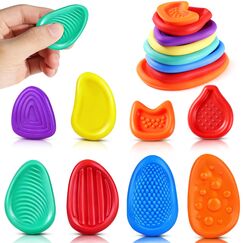 8 Stück Fidget Toys Sensory Stones, Anti Stress Spielzeug Stressabbau Erwachsene Worry Stone Sensory Toys ADHS Autismus Hilfsmittel Schule Geschenk für Konzentration Kinder Reisespiele Beschäftigung
