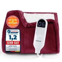 BEDSURE Heizdecke mit Abschaltautomatik Wärmedecke - Geschenke für Frauen Weihnachten, Elektrische Decke mit 6 Heizstufen & 10 Stunden Timer, bis zu 8 Stunden Überhitzungsschutz, 200x180cm, Rot