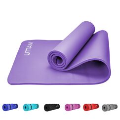 UTTAM Yoga Mat | Multi-Purpose Extra Thick Foam Exercise Mats | Stretching, Resistance Workout & Therapy – Pilates, Home & Gym Equipment Accessory for Men Women Kids (183 x 60cm) (Purple)