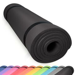 diMio XXXL Komfort-Gymnastikmatte Yogamatte in 200x100x2 cm mit Tragegurt Phtalatfrei + SGS-geprüft (Schwarz., 200 x 100 x 2 cm (XXL))