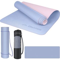 EliteAthlete Yogamatte - Sportmatte - Fitnessmatte - Gymnastikmatte gepolstert & rutschfest für Fitness, Pilates - Yoga Matte - 183 cm x 61 cm x 0.6 cm - Trainingsmatte inkl. Transportgurt + Tasche