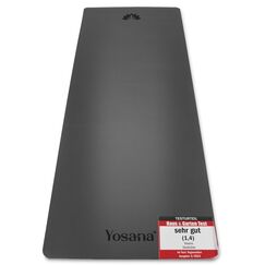 Yosana Yogamatte aus Naturkautschuk | extrem rutschfest | ULTRA GRIP Oberfläche aus ECO PU | extra breit 68cm | inklusive Tragegurt | Yoga matte 183x68cm | 4mm dünn