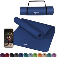 ALPIDEX Yogamatte Extra Dick 1,5 cm Gymnastikmatte 3 Größen E-Book rutschfest Phthalatfrei Fitness Matte Turnen Pilates Sport Physio HIIT Yoga Trainingsmatte Isomatte, Blue, 190 x 60 x 1.5 cm