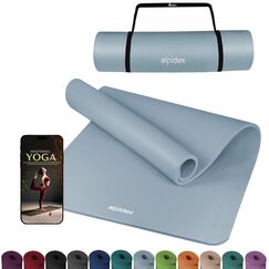 ALPIDEX Yogamatte Extra Dick 1,5 cm Gymnastikmatte 3 Größen E-Book rutschfest Phthalatfrei Fitness Matte Turnen Pilates Sport Physio HIIT Yoga Trainingsmatte Isomatte, Ice Blue, 190 x 60 x 1.5 cm