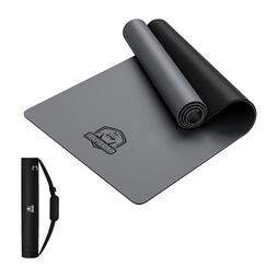 HAPBEAR Yogamatte aus Naturkautschuk, extrem rutschfest, 183×76 cm Große Yoga Matte mit PU-Oberfläche - 5 mm dick, Hohe Stoßdämpfung für Profi Yoga & Pilates, Inklusive Oxford Tragetasche-08