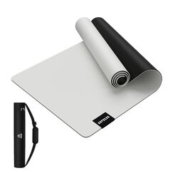 HAPBEAR Yogamatte aus 100% Naturkautschuk - 183×76 cm ×5mm Doppelseitiges Gummi, Extrem Rutschfest/Ultra Grip, Große Yoga Matte Hohe Stoßdämpfung für Profi Yoga & Pilates, Inklusive Resistance Band-09