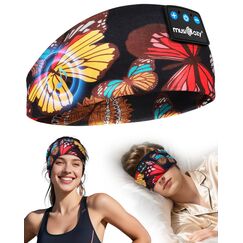 MUSICOZY Schlafkopfhörer Bluetooth, Schlaf Kopfhörer Seitenschläfer Kabellos Sport Kopfhörer Stirnband 16+STD für Yoga/Training/Reisen/Schlaflosigkeit,Tech Gadgets für Männer/Frauen