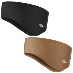 Sport Stirnband Ohrenwärmer für Damen und Herren-Frühling/Herbst/Winter Fleece Ohrenschützer Stirnbänder Windstopper für Joggen Laufen Wandern Fahrrad und Skiing, Runter Helm (Schwarz + Kaffee)