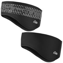 Lauf-Ohrenwärmer, reflektierendes Fleece, Wintersport-Stirnbänder für Laufen im Freien, Radfahren, Skifahren, Yoga, 2er-Pack