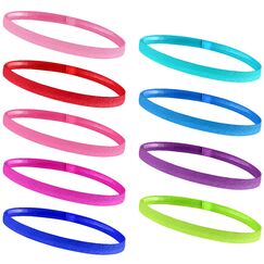 Sport Haarband,Sport Stirnband Dünn,9 Stück Antirutsch Elastische Stirnbänder, Sport Thin Stirnbänder für Herren Damen Kinder