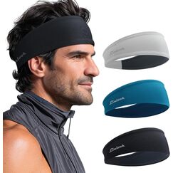Sport Stirnband für Herren und Damen - rutschfest Schweißband Stirn für Workout Fitness Joggen Laufen Radfahren Wandern und Basketball- Elastisch Comfy Sport Haarband