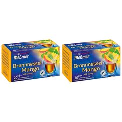 Meßmer Brennnessel-Mango | 20 Teebeutel | Vegan | Glutenfrei | Laktosefrei (Packung mit 2)