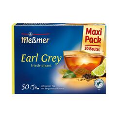 Meßmer Earl Grey | Feiner Schwarztee mit Bergamotte-Aroma | 50 Teebeutel | Harmonisch abgestimmt