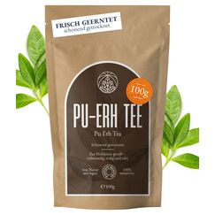 Pu Erh Tee Monte Nativo (100g) - Puerh Tea schonend getrocknet - Tee lose 100% natürlich und ohne Zusatzstoffe - Aromatischer Kräutertee für einen köstlichen Aufguss
