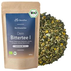 BIO Bittertee mit Löwenzahn, Wermut, Mariendistel und weiteren leckeren Bitterkräutern - Bitterstoff Kräutertee 100g Intensität: Leicht