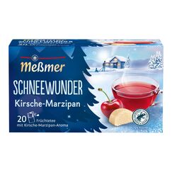 Meßmer Schneewunder | Früchtetee mit Kirsche-Marzipan-Aroma | 20 Teebeutel | Vegan | Glutenfrei | Laktosefrei