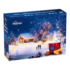 Meßmer Tee-Adventskalender 48 Beutel in 24 Sorten | Stimmungsvolles Design zum Aufstellen | Weihnachtskalender ideal als Geschenk | Früchtetee & Kräutertee