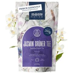 Jasmintee Monte Nativo (200g) - Jasmin Grüner Tee lose zu jeder Zeit - Jasmine Tea - 100% natürlich und ohne Zusatzstoffe - Aromatischer Kräutertee für einen köstlichen Aufguss