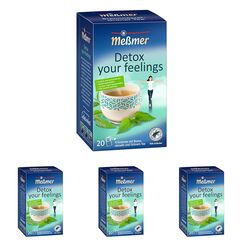 Meßmer DETOX YOUR FEELINGS | Brennnessel - Grüner Tee | 20 Teebeutel | Vegan | Glutenfrei | Laktosefrei (Packung mit 4)