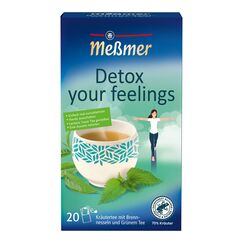 Meßmer DETOX YOUR FEELINGS | Kräutermischung mit Brennnessel & Grünem Tee | 20 Teebeutel