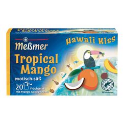 Meßmer Ländertee Tropical Mango | 20 Teebeutel | Früchtetee mit Mango-Kokos-Aroma | exotisch-süß