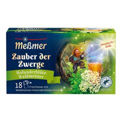 Meßmer Zauber der Zwerge | Holunderblüte-Waldmeister | Online Exklusiv |18 Teebeutel | Vegan | Glutenfrei | Laktosefrei