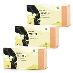 Weltecke Mistel-Tee | 3x25 Teebeutel | Premium-Qualität hergestellt & abgefüllt in Deutschland | Kräutertee mit würzig-herbem Geschmack | Ohne künstliche Aromen | Mistelkraut-Tee I Viscum album