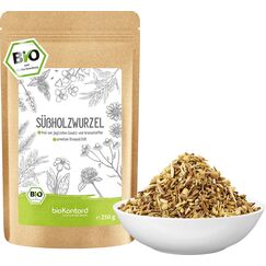 Süßholzwurzel BIO 250g | Süßholz getrocknet und geschnitten I Süßholzwurzel Tee I Lakritz Tee - 100% natürlich ohne Zusatzstoffe von bioKontor